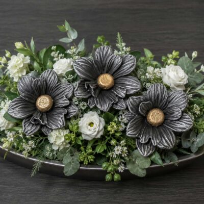 Sort blomst